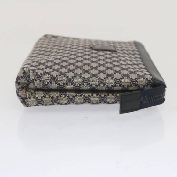 CELINE Macadam Canvas Clutch Bag Navy - Picture 4 of 16